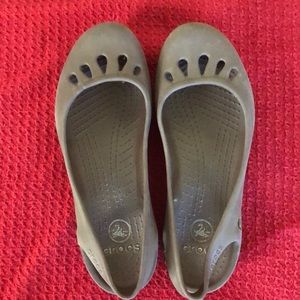 Brown Croc ballet flats